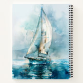 Aangepaste zeiljacht Inspirerend Hardcover Notitieboek (Achterkant)
