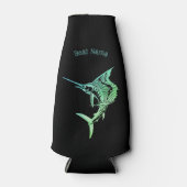 Aangepaste zeilvis blikhouder flesjeskoeler (Voorkant)