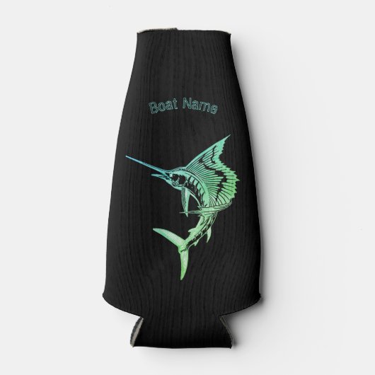 Aangepaste zeilvis blikhouder flesjeskoeler (Voorkant)