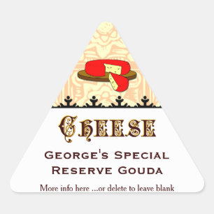 Aangepaste zelfgemaakte Cheese Driehoek Sticker