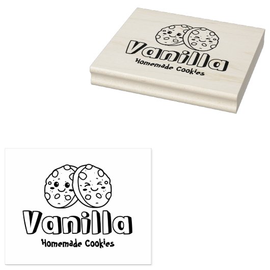 Aangepaste zelfgemaakte cookies rubberstempel (Gestempeld)