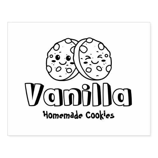 Aangepaste zelfgemaakte cookies rubberstempel (Afrduk)