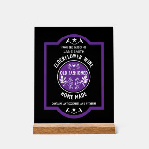 Aangepaste Zelfgemaakte Elderflower Acryl Bord