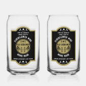 Aangepaste Zelfgemaakte Elderflower Blikvorm Glas (Voorkant)