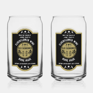 Aangepaste Zelfgemaakte Elderflower Blikvorm Glas