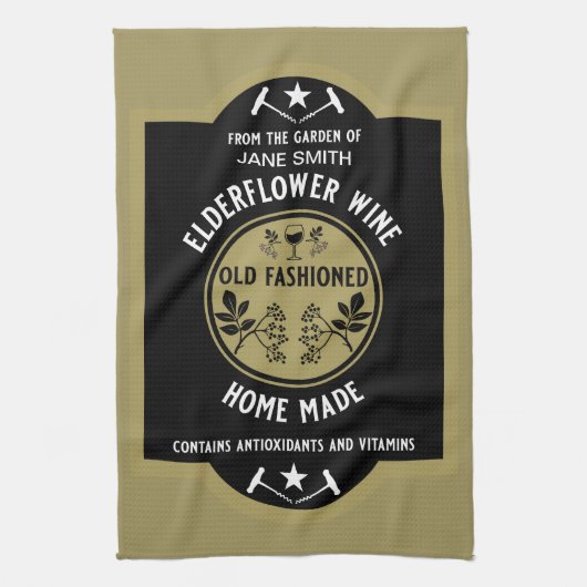 Aangepaste Zelfgemaakte Elderflower Theedoek (Verticaal)