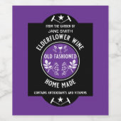 Aangepaste Zelfgemaakte Elderflower Wijn Etiket (Enkel label)