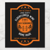 Aangepaste Zelfgemaakte Elderflower Wijn Etiket (Enkel label)