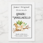 Aangepaste zelfgemaakte gember / vanillacello labe voedselcontainer etiket (Enkel label)