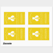 Aangepaste zelfgemaakte honingbijlabels rechthoekige sticker (Vel)