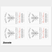 Aangepaste zelfgemaakte honinglabels rechthoekige sticker (Vel)