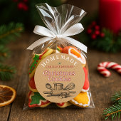 Aangepaste zelfgemaakte kerstkoekjes labelvel ronde sticker