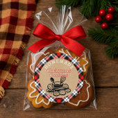 Aangepaste zelfgemaakte kerstkoekjes labelvel ronde sticker