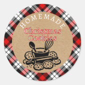 Aangepaste zelfgemaakte kerstkoekjes labelvel ronde sticker (Voorkant)