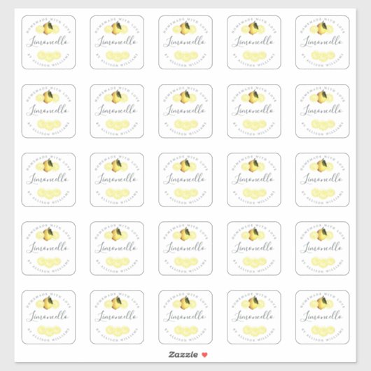 Aangepaste zelfgemaakte limoncello-label 2 inch st sticker (Vel)