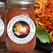 Aangepaste zelfgemaakte spaghettisaus etiketten