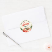 Aangepaste zelfgemaakte tomatensap preserve ronde sticker (Envelop)