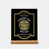 Aangepaste zelfgemaakte vlierbes acryl bord (Voorkant)