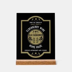 Aangepaste zelfgemaakte vlierbes acryl bord