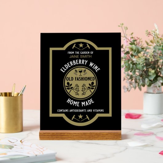 Aangepaste zelfgemaakte vlierbes acryl bord (Huwelijk)