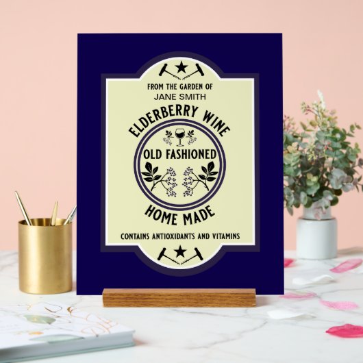 Aangepaste zelfgemaakte vlierbes Drinken Acryl Bord (Huwelijk)