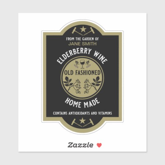 Aangepaste zelfgemaakte vlierbes sticker (Vel)