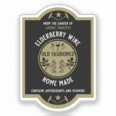 Aangepaste zelfgemaakte vlierbes sticker (Voorkant)