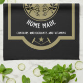 Aangepaste zelfgemaakte vlierbes theedoek (Gevouwen)