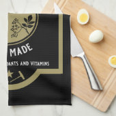 Aangepaste zelfgemaakte vlierbes theedoek (Quarter Fold)