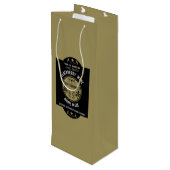 Aangepaste zelfgemaakte vlierbes wijn cadeautas (Achterkant Gekanteld)