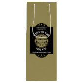 Aangepaste zelfgemaakte vlierbes wijn cadeautas (Voorkant)