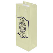 Aangepaste zelfgemaakte vlierbes wijn cadeautas (Achterkant Gekanteld)