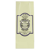 Aangepaste zelfgemaakte vlierbes wijn cadeautas (Achterkant)