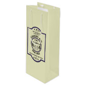 Aangepaste zelfgemaakte vlierbes wijn cadeautas (Voorkant Gekanteld)