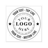 Aangepaste zelfinkende stempel met logo en bedrijf (Design)