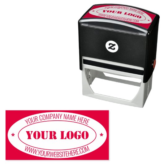 Aangepaste zelfinkerende Stamp Business Logo Name  Zelfinktende Stempel (In situ)