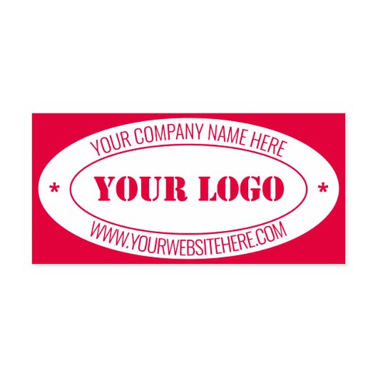 Aangepaste zelfinkerende Stamp Business Logo Name  Zelfinktende Stempel (Design)