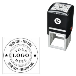 Aangepaste Zelfinktstempel met Logo en Bedrijf Inf Zelfinktende Stempel