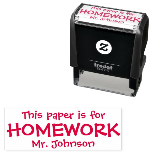 Aangepaste zelfinnemende stempel voor thuiswerk (In situ)