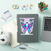 Aangepaste zelfmoordpreventie bewustzijn herdenkin sticker (iPad Cover)