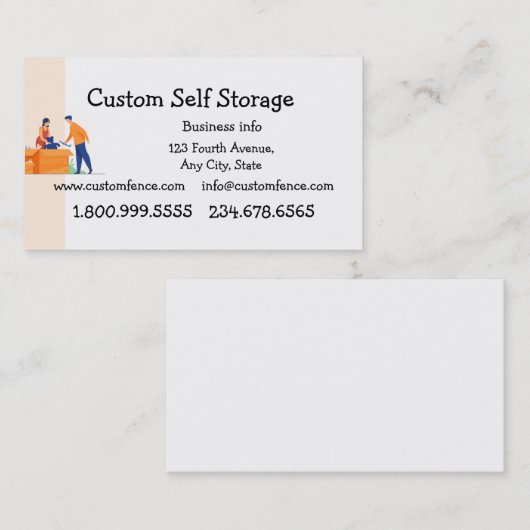 Aangepaste zelfopslag visitekaartje (Voorkant / Achterkant)