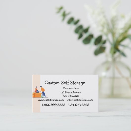 Aangepaste zelfopslag visitekaartje (Staand voorkant)