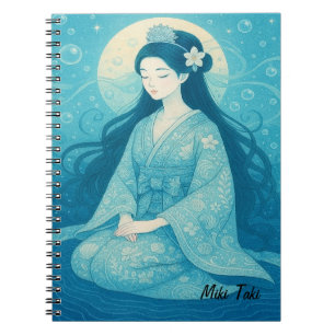 Aangepaste Zen Yoga Meditatie Mindfulness Art Blau Notitieboek