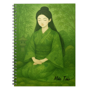 Aangepaste Zen Yoga Meditatie Mindfulness Art Gree Notitieboek