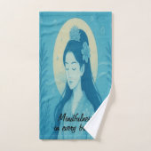 Aangepaste zen Yoga Meditatie Mindfulness Blauw Handdoek (Handdoek)