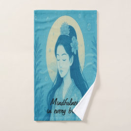 Aangepaste zen Yoga Meditatie Mindfulness Blauw Handdoek