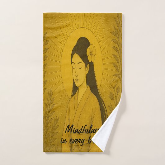 Aangepaste Zen Yoga Meditatie Mindfulness Bruin Handdoek (Handdoek)