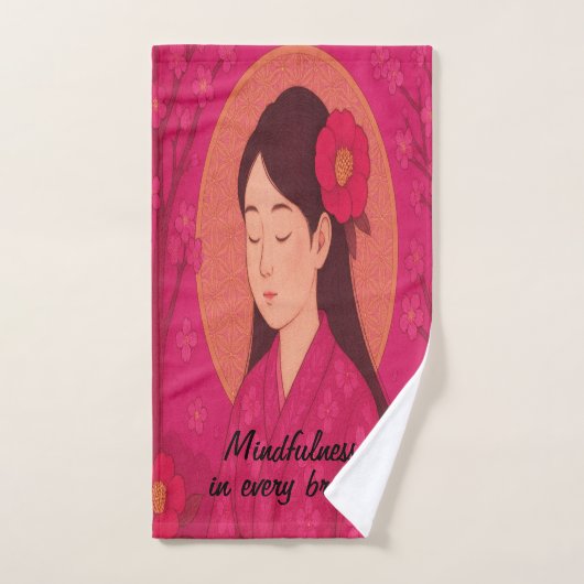 Aangepaste Zen Yoga Meditatie Mindfulness Magenta Handdoek (Handdoek)