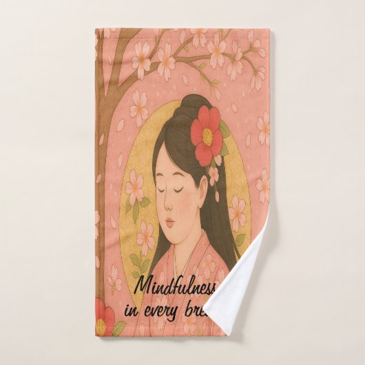 Aangepaste zen Yoga Meditatie Mindfulness Roze Handdoek (Handdoek)