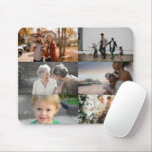 Aangepaste zes fotocollage muismat (Met muis)